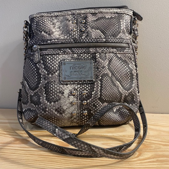Nicole by Nicole Miller Faux Snakeskin Crossbody - Picture 2 of 9